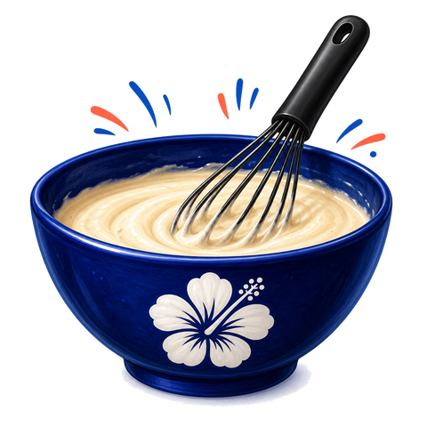 A bowl of sweet rice flour.